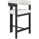 Meridian Romeo Cream Vegan Leather Counter Stool IMAGE 3