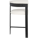 Meridian Romeo Cream Vegan Leather Counter Stool IMAGE 4