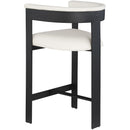 Meridian Romeo Cream Vegan Leather Counter Stool IMAGE 5