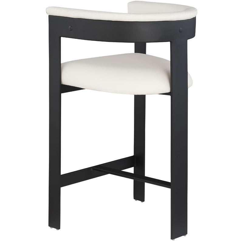Meridian Romeo Cream Vegan Leather Counter Stool IMAGE 6