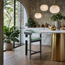 Meridian Romeo Mint Green Vegan Leather Counter Stool IMAGE 2