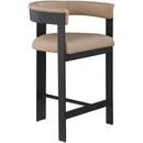 Meridian Romeo Tan Vegan Leather Counter Stool IMAGE 3