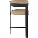 Meridian Romeo Tan Vegan Leather Counter Stool IMAGE 4