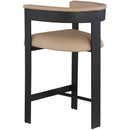 Meridian Romeo Tan Vegan Leather Counter Stool IMAGE 5