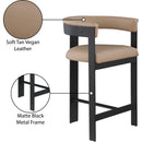 Meridian Romeo Tan Vegan Leather Counter Stool IMAGE 8