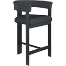 Meridian Romeo Black Boucle Fabric Counter Stool IMAGE 3