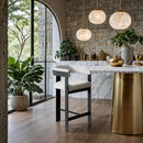 Meridian Romeo Cream Boucle Fabric Counter Stool IMAGE 2