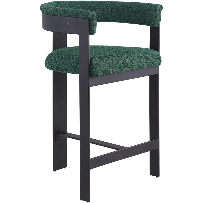 Meridian Romeo Green Boucle Fabric Counter Stool IMAGE 3
