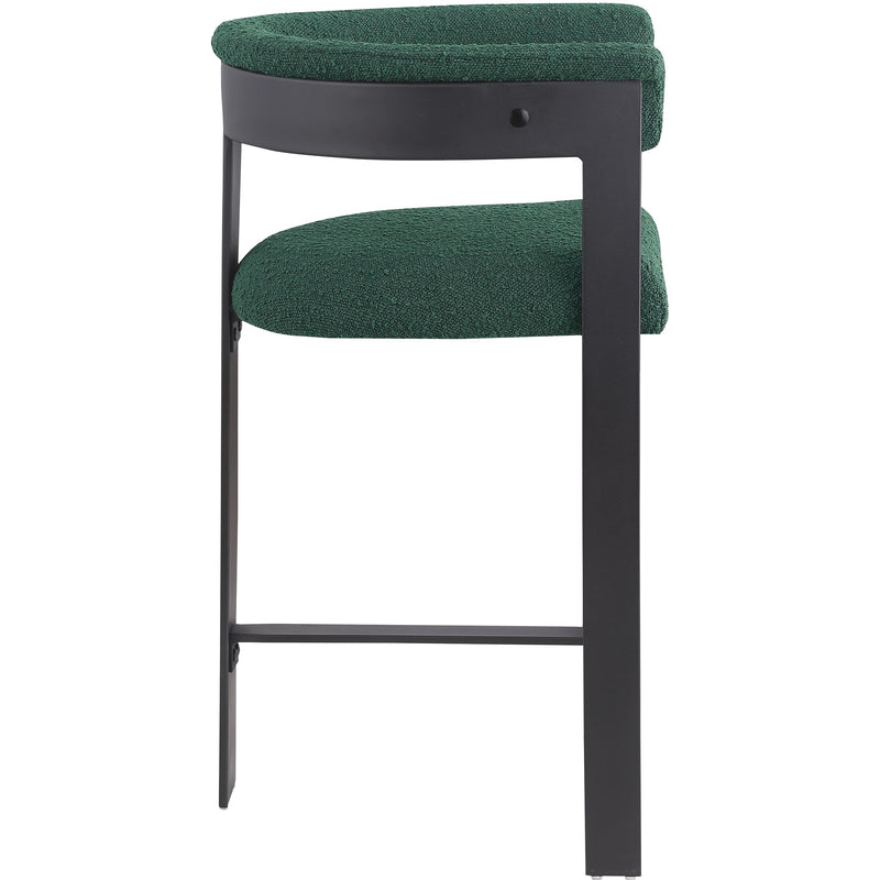 Meridian Romeo Green Boucle Fabric Counter Stool IMAGE 4