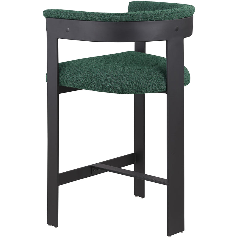 Meridian Romeo Green Boucle Fabric Counter Stool IMAGE 5