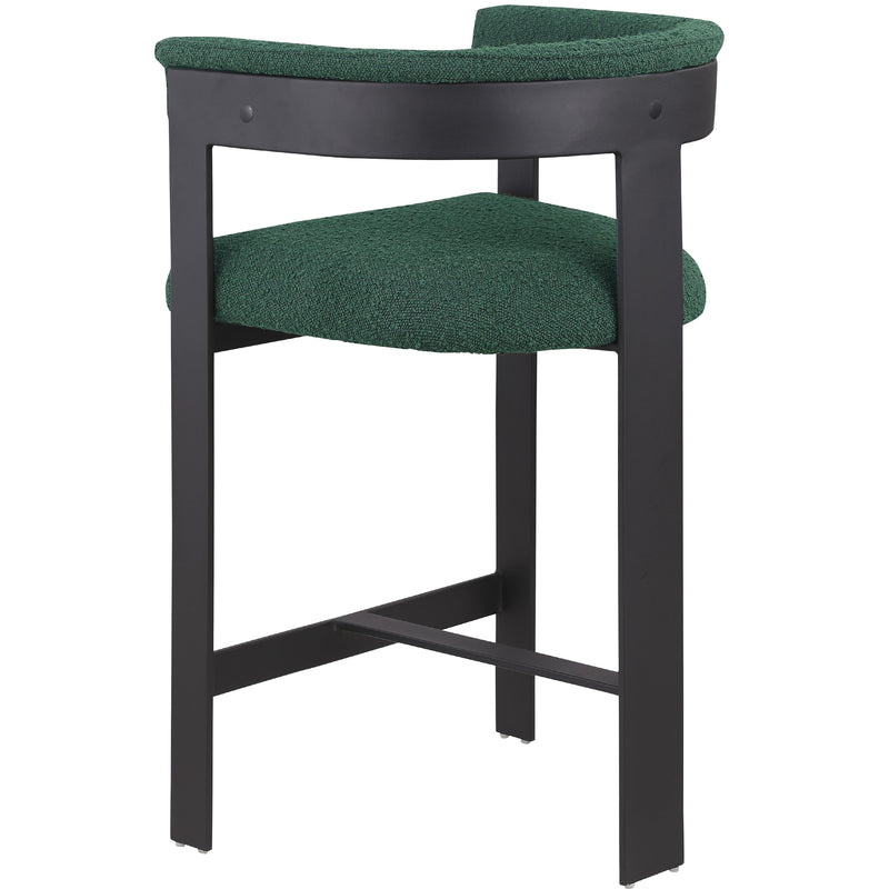 Meridian Romeo Green Boucle Fabric Counter Stool IMAGE 6