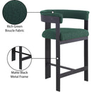 Meridian Romeo Green Boucle Fabric Counter Stool IMAGE 8