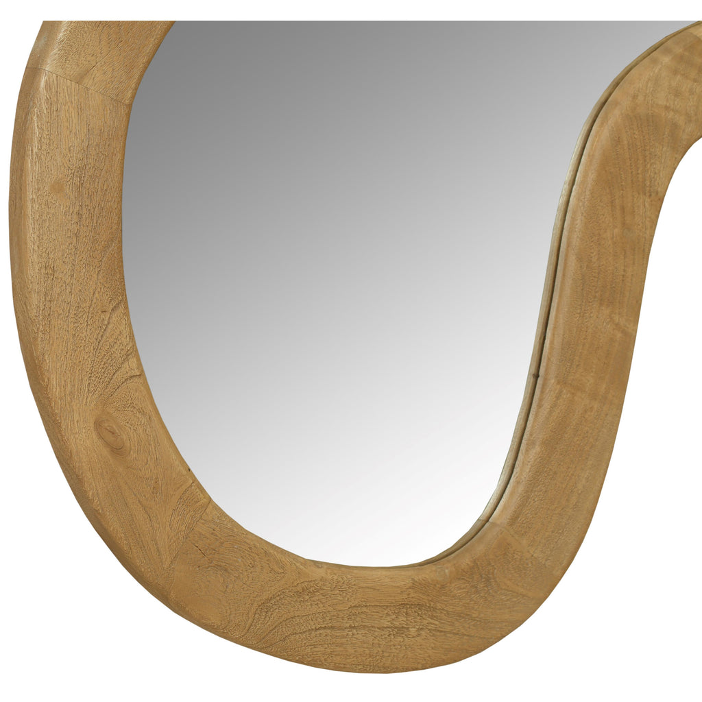 Meridian Mirror Meridian Oblique Oak Acacia Wood Frame Mirror