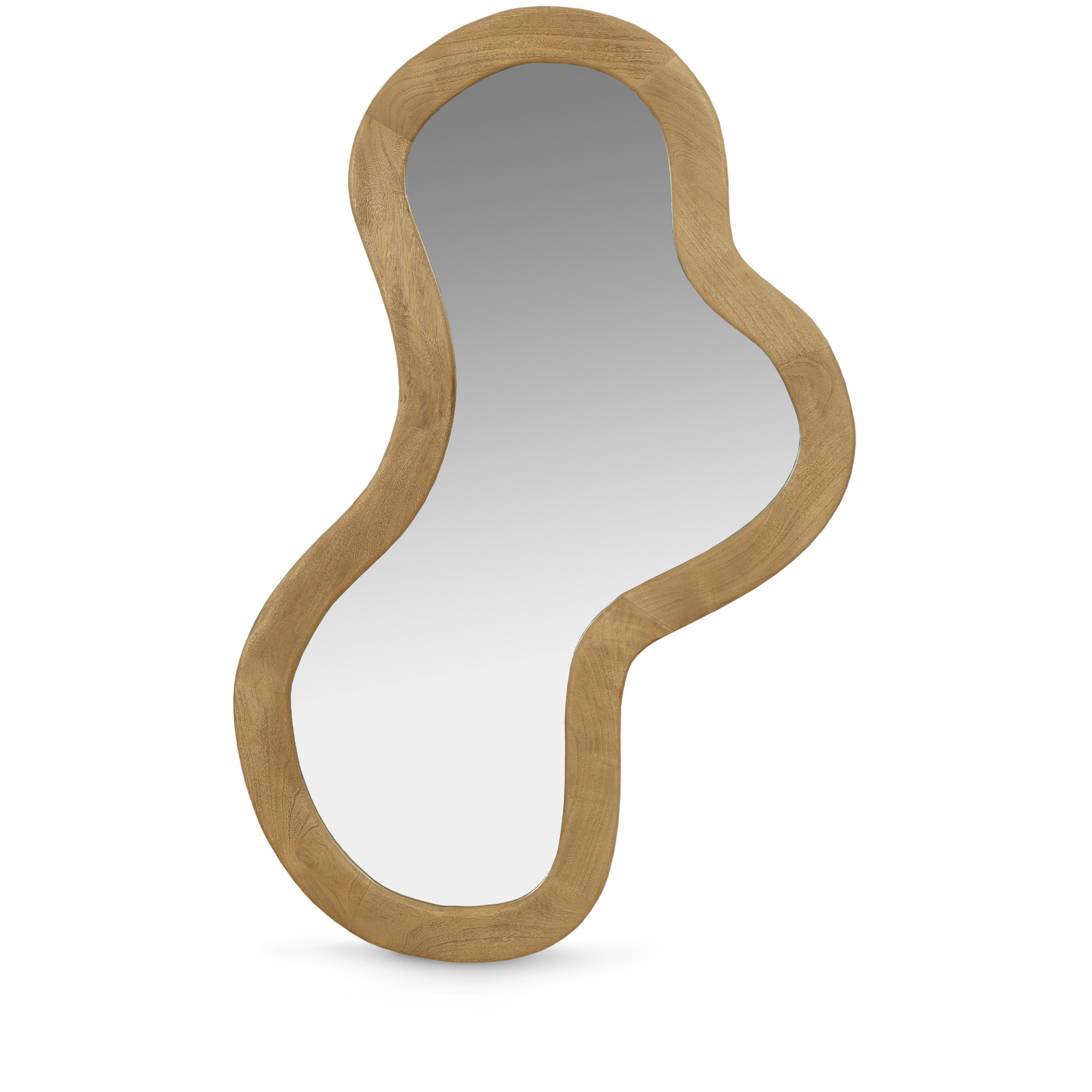 Meridian Oblique Oak Mirror
