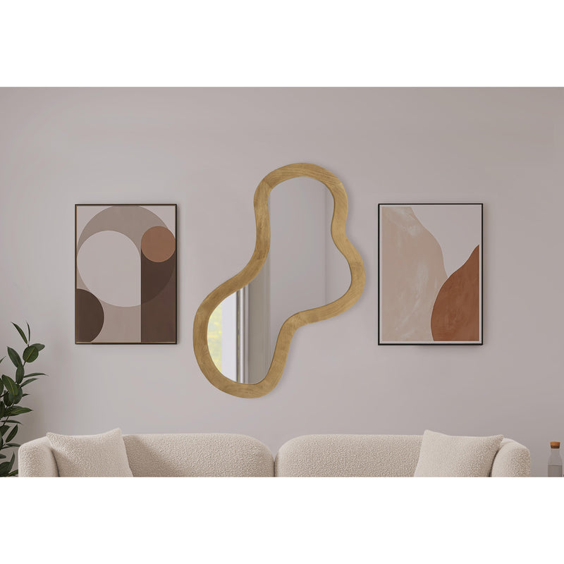 Meridian Oblique Oak Mirror IMAGE 2