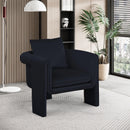 Meridian Sloan Black Velvet Accent Chair IMAGE 2