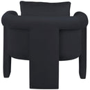Meridian Sloan Black Velvet Accent Chair IMAGE 3