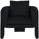 Meridian Sloan Black Velvet Accent Chair IMAGE 4