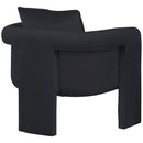 Meridian Sloan Black Velvet Accent Chair IMAGE 6