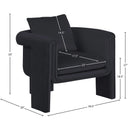 Meridian Sloan Black Velvet Accent Chair IMAGE 8