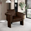 Meridian Sloan Brown Velvet Accent Chair IMAGE 2