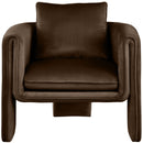 Meridian Sloan Brown Velvet Accent Chair IMAGE 4