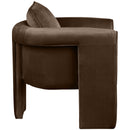Meridian Sloan Brown Velvet Accent Chair IMAGE 5