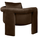 Meridian Sloan Brown Velvet Accent Chair IMAGE 6