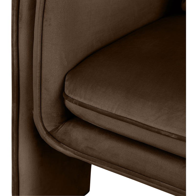 Meridian Sloan Brown Velvet Accent Chair IMAGE 7