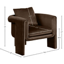 Meridian Sloan Brown Velvet Accent Chair IMAGE 8