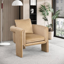 Meridian Sloan Camel Velvet Accent Chair IMAGE 2