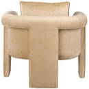 Meridian Sloan Camel Velvet Accent Chair IMAGE 3