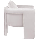 Meridian Sloan Cream Velvet Accent Chair IMAGE 5