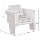 Meridian Sloan Cream Velvet Accent Chair IMAGE 8