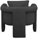 Meridian Stylus Black Boucle Fabric Accent Chair IMAGE 3