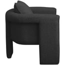 Meridian Stylus Black Boucle Fabric Accent Chair IMAGE 6