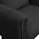 Meridian Stylus Black Boucle Fabric Accent Chair IMAGE 7