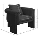 Meridian Stylus Black Boucle Fabric Accent Chair IMAGE 8