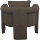 Meridian Stylus Brown Boucle Fabric Accent Chair IMAGE 3