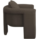 Meridian Stylus Brown Boucle Fabric Accent Chair IMAGE 6
