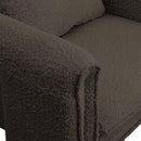 Meridian Stylus Brown Boucle Fabric Accent Chair IMAGE 7