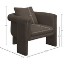 Meridian Stylus Brown Boucle Fabric Accent Chair IMAGE 8