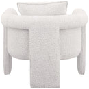 Meridian Stylus Cream Boucle Fabric Accent Chair IMAGE 3