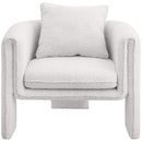 Meridian Stylus Cream Boucle Fabric Accent Chair IMAGE 4