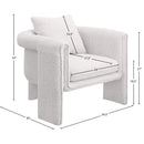 Meridian Stylus Cream Boucle Fabric Accent Chair IMAGE 8