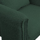 Meridian Stylus Green Boucle Fabric Accent Chair IMAGE 7