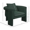 Meridian Stylus Green Boucle Fabric Accent Chair IMAGE 8