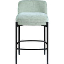 Meridian Burton Mint Chenille Fabric Stool IMAGE 4