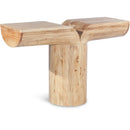 Meridian Tee Oak Console Table IMAGE 1