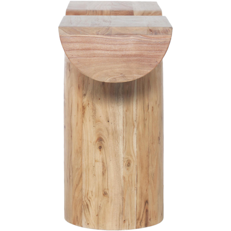 Meridian Tee Oak Console Table IMAGE 4